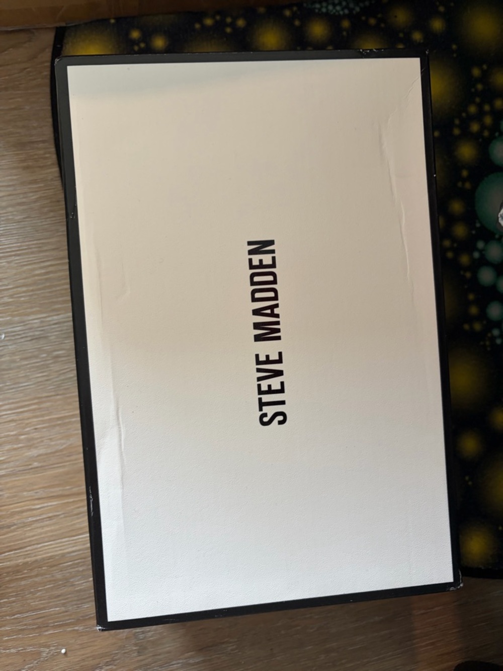 Steve Madden White Box with Black Trim